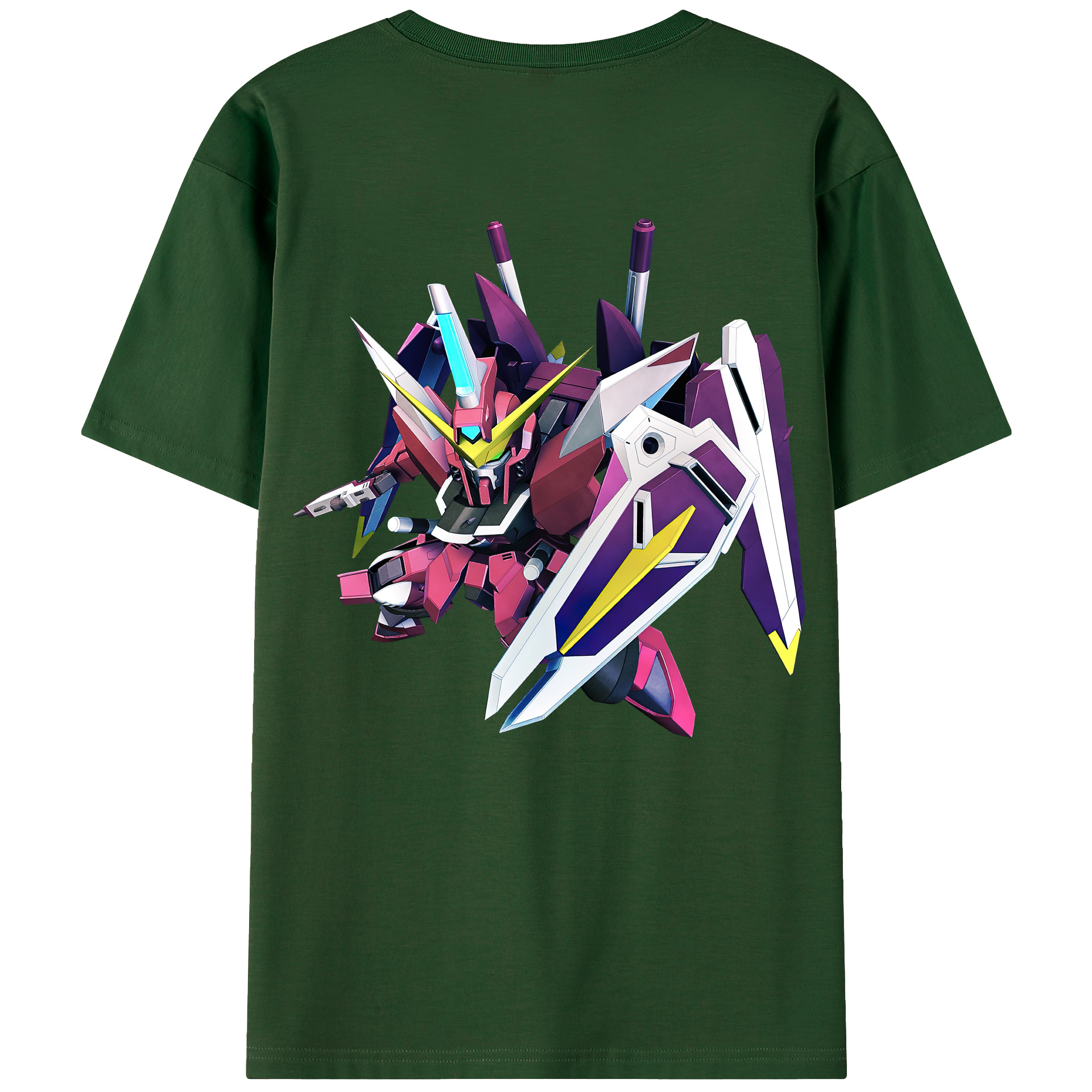 （画像用） 機動戦士ガンダム Mobile Suit Gundam 綿100％半袖Tシャツ（背面プリント）
